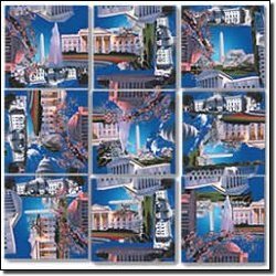b. dazzle / Washington, D.C. Scramble Squares® 9-Piece Puzzle